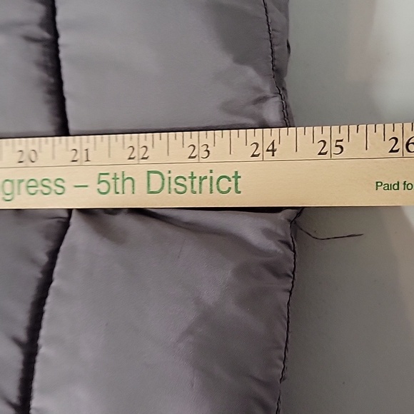 New York & Company Winter Jacket Gray Zip Front Pillow Collar No Belt - Picture 9 of 9